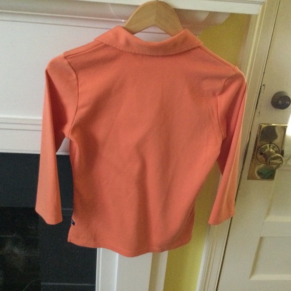 Vintage Abercrombie Polo 3/4 Sleeve Orange - Sz Large - Picture 4 of 8